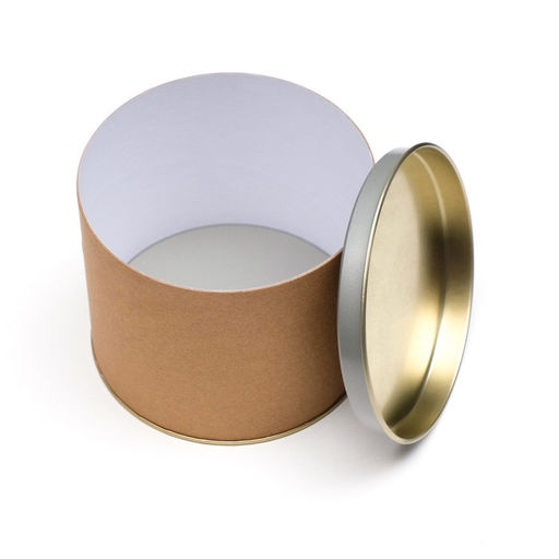 Тубус 120х100 мм (80 мм внутренняя высота), картон, металлическая крышка - UPAK LAND фото 2