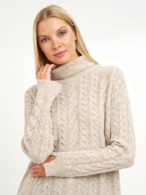 водолазка женская с косами и со спущенной линией плеча - Glenfield фото 6