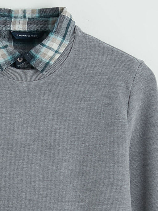 G?mlek Yaka Erkek Sweatshirt