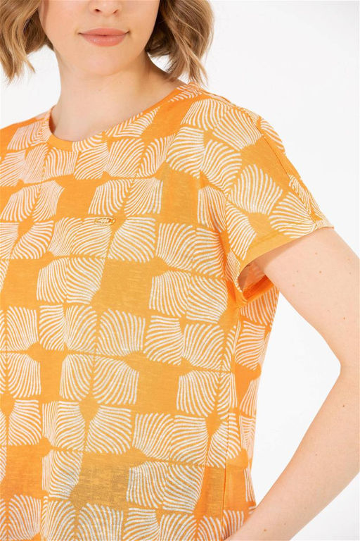 U. S. Polo Assn Женская оранжевая футболка с круглым вырезом - U.s. polo assn фото 14