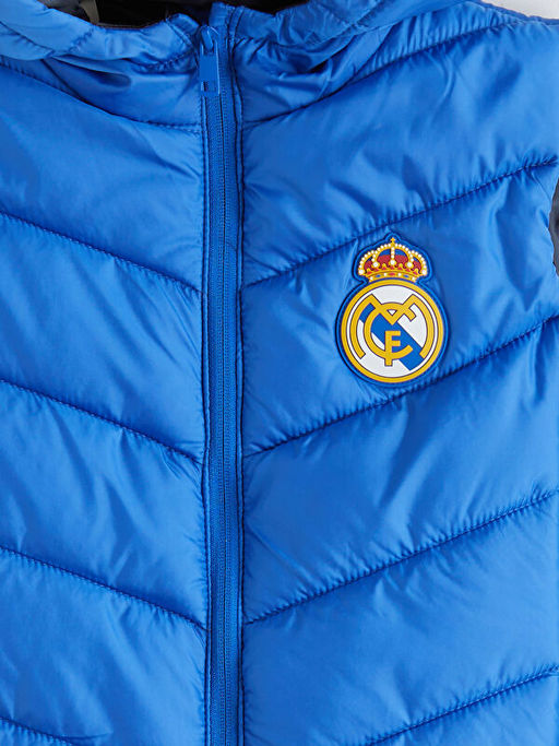 Kap??onlu Real Madrid Bask?l? Erkek ?ocuk ?i?me Yelek