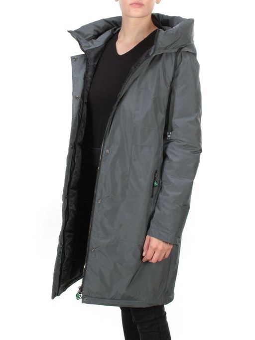 21-975 DARK GREEN Пальто зимнее женское AIKESDFRS (200 гр. холлофайбера)