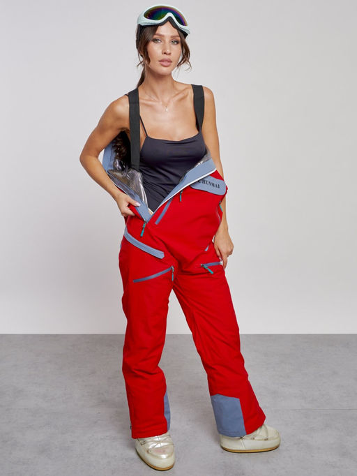 Горнолыжный комбинезон женский зимний красного цвета 2323Kr - Chunmai фото 2