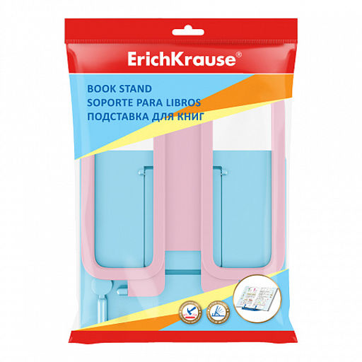 Цена за 1 шт. Подставка для книг пластиковая ErichKrause Base, Pastel, розовый  фото 10
