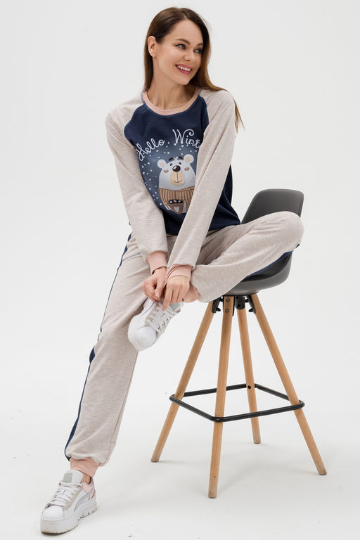 Костюм женский из футера Гамми индиго - Амадэль фото 29