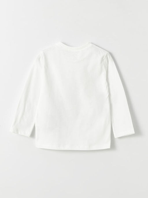 Bisiklet Yaka Uzun Kollu Bask?l? Erkek Bebek Ti??rt 2li - Waikiki фото 3