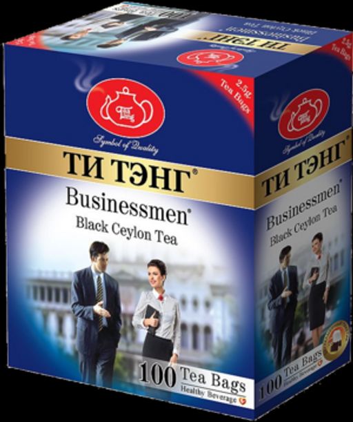 ТИ ТЭНГ. Для бизнесменов (черный) карт.пачка, 100 пак. ШРИ-ЛАНКА