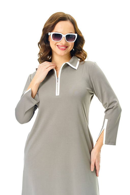 Платье Olga Style С971 олива  фото 5