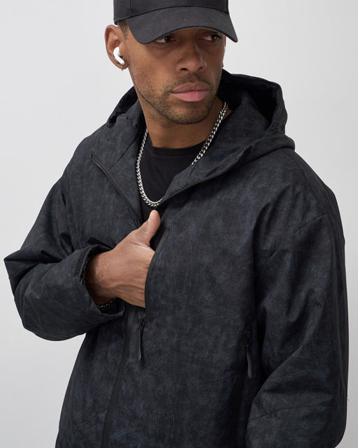 Куртка спортивная мужская весна осень черного цвета 25470Ch - Mtforce фото 9