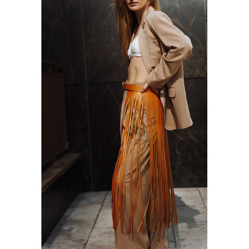 Bonny пояс с бахромой 80 Желтый