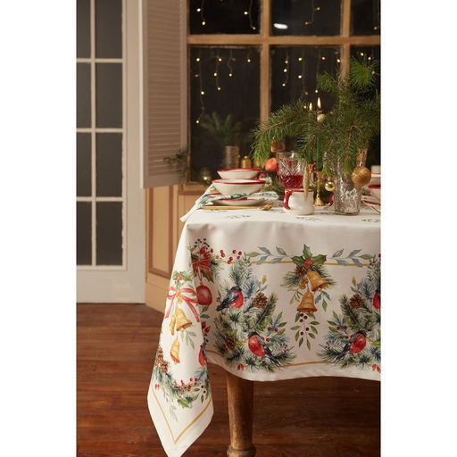 Скатерть новогодняя Этель Christmas bells, 150?2203 см с ГМВО, хлопок 100%, саржа 190 г/м?