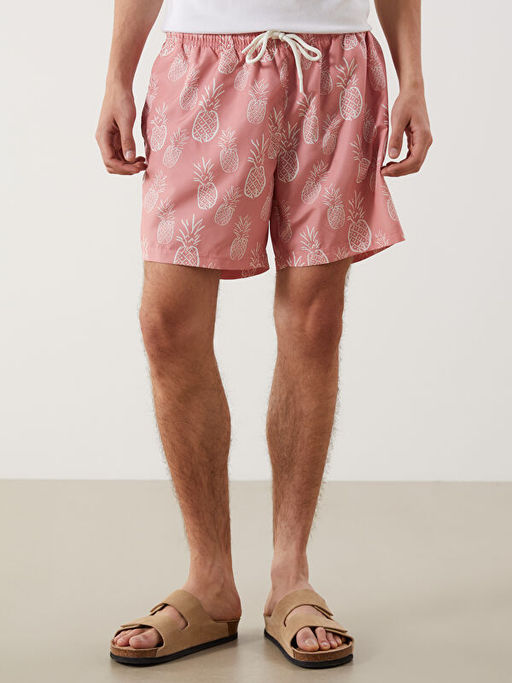 K?sa Boy Desenli Erkek Deniz ?ortu