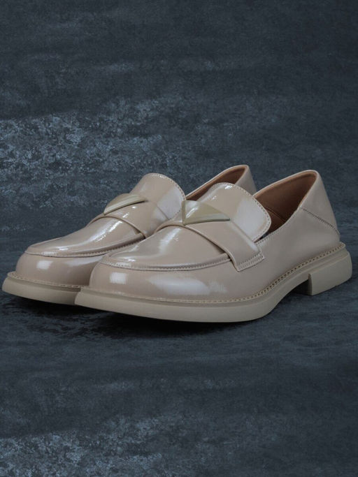 06-PDAG72-2 DK. BEIGE Туфли женские (натуральная кожа)