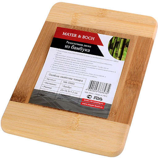 30663 Доска разделочная 22х15,5 см Бамбук MB(х24) - Mayer&boch фото 3