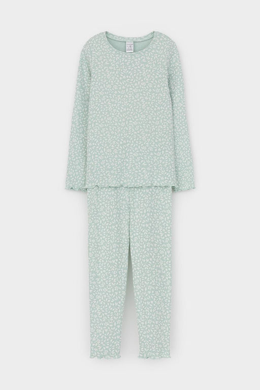 Crockid _ К 1618/голубая дымка,летние листья пижама для дев  фото 2