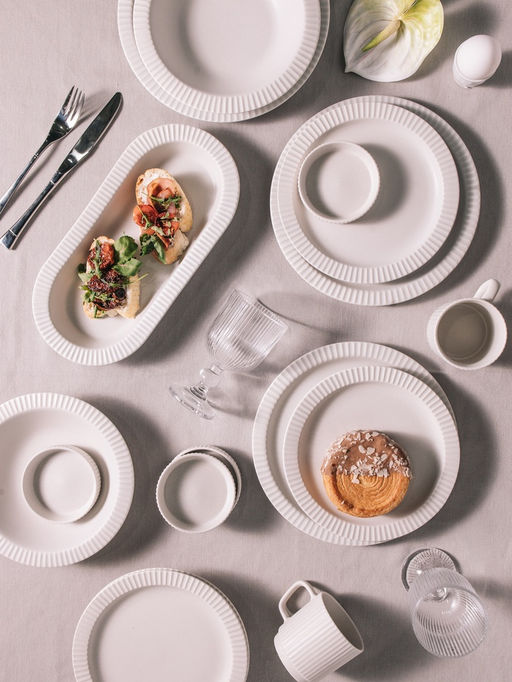 Тарелки Magistro Jarwah Lausanne, d=25 см, обеденные, набор 2 шт., фарфор, белые