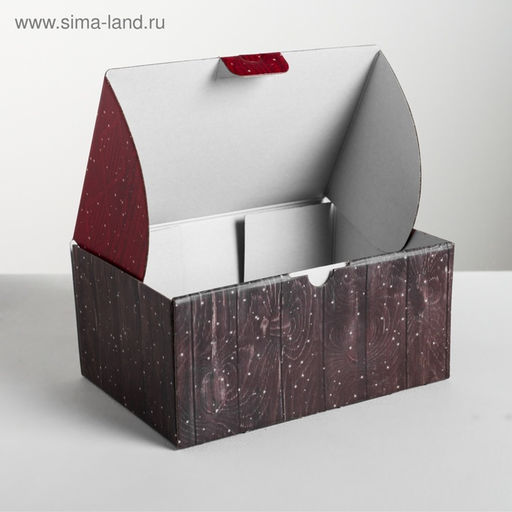 Цена за 2 шт. Коробка подарочная новогодняя складная «Тепла и уюта», 22×15×10 см, Новый год