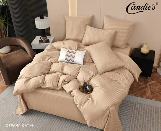 КПБ Candies Страйп сатин (узкая полоска) CANSSY004 Евро