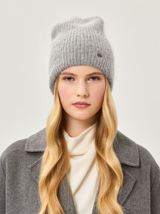 Шапка жен. анг+нейл+люр LB-N88065 grey