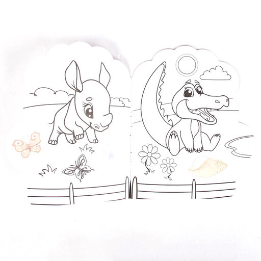 Цена за 2 шт. Раскраска детская «Львёнок», 16 стр., с наклейками