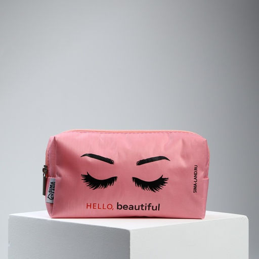 Косметичка Hello Beautiful 18x5x9, на молнии