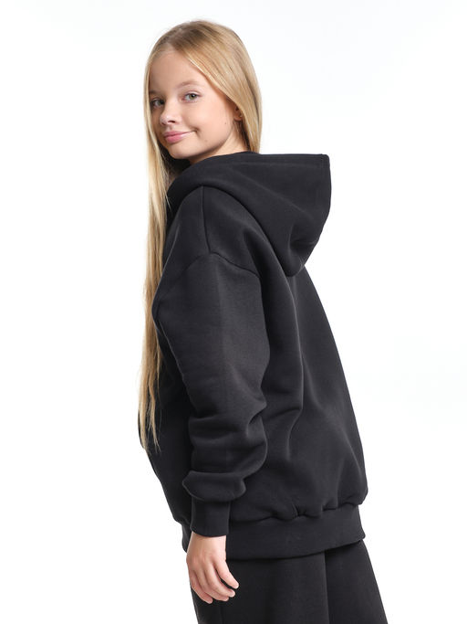 Толстовка с начесом оверсайз на молнии 22-5609 мятный - Mini maxi фото 13