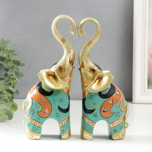 Набор фигурок полистоун Африканский слон, 2 шт., 6?17?21 см