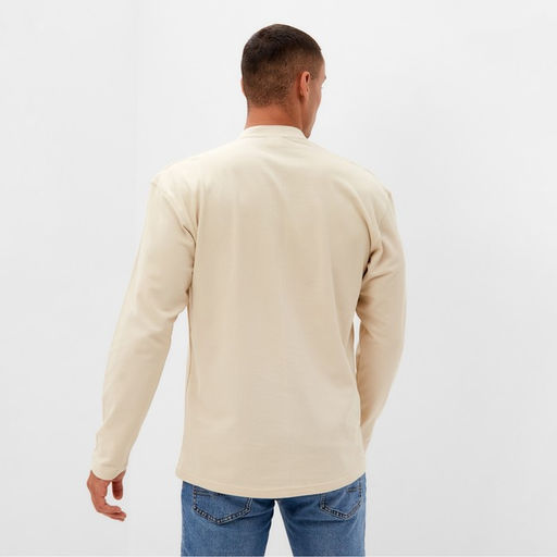 Футболка с длинным рукавом мужская MINAKU бежевая, р-р 42