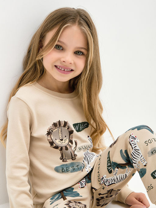 Бежевая пижама для мальчика - Kogankids фото 26
