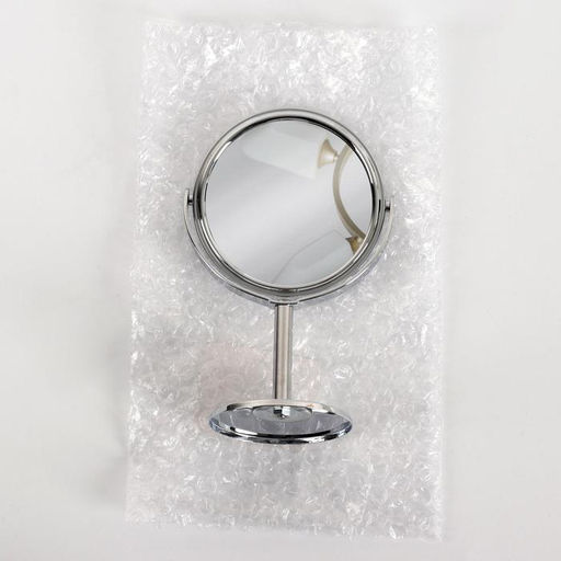Зеркало на ножке Круг, двустороннее, с увеличением, d зеркальной поверхности 7,7 см, цвет серебристый - Queen fair фото 3