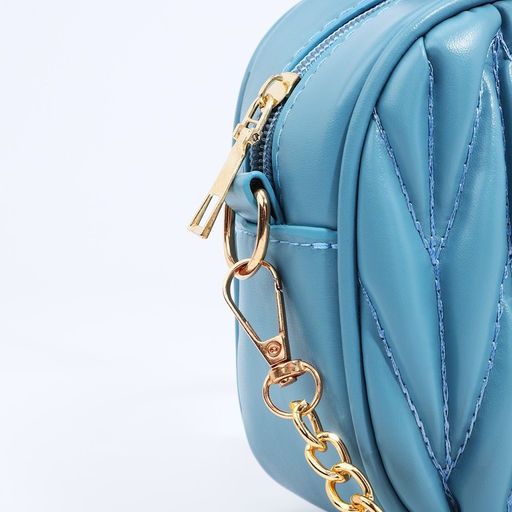 Сумка кросс-боди на молнии, цвет голубой - Simaland фото 4