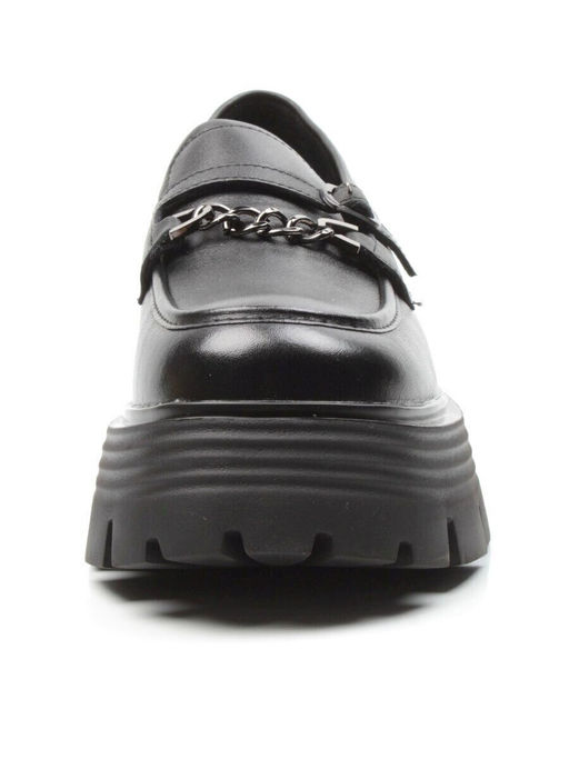 03-5933 BLACK Лоферы женские (натуральная кожа)