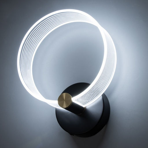 Бра «Кворум» LED 8 Вт 3000-6000К черный 25×20×6 см