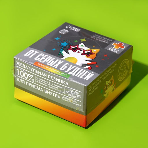 Цена за 50 шт. Жевательная резинка От серых будней, вкус: мята, 1,36 г. Х 50 шт. - Simaland фото 6