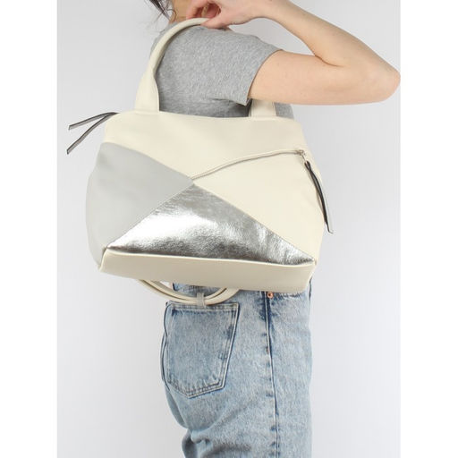 Сумка женская искусственная кожа ADEL-317/ММ, 1 отд, плечевой ремень, бежевый флотер 258988 - Adelia фото 5