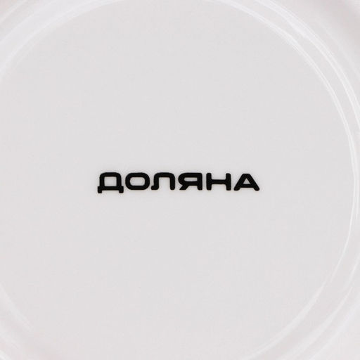 Чайная пара фарфоровая Доляна «Лаванда», 2 предмета: чашка 250 мл, блюдце d=15 см, цвет белый