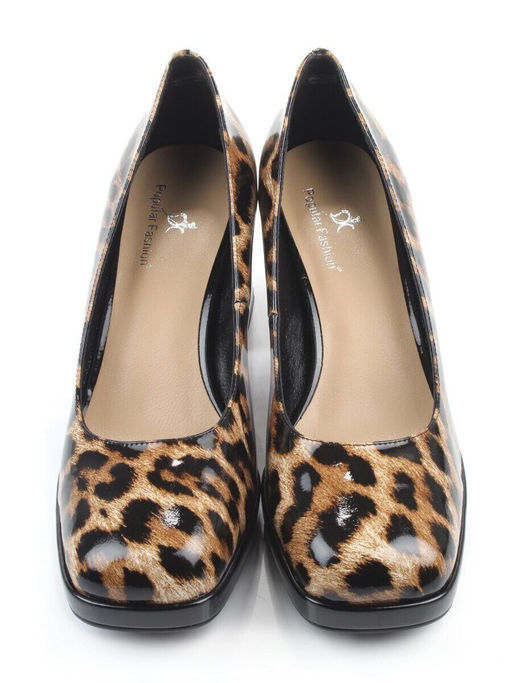 06-A126A-748PC BLACK/LEOPARD Туфли женские (натуральная кожа)