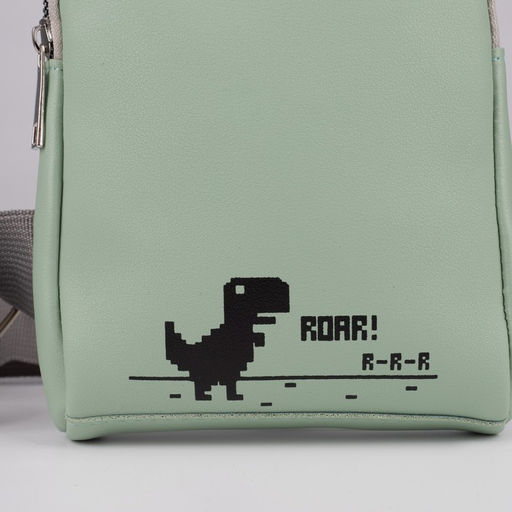 Сумка через плечо ROAR Динозавр на молнии, цвет мятный - NAZAMOK KIDS фото 4