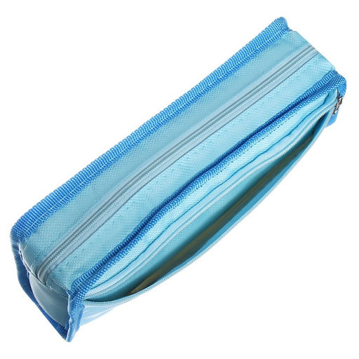 Пенал школьный на молнии Calligrata «Аниме», 2 отделения, голубой