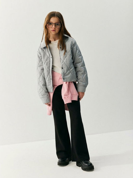 Брюки клеш Уголь облегченные 7+ - Bungly фото 4