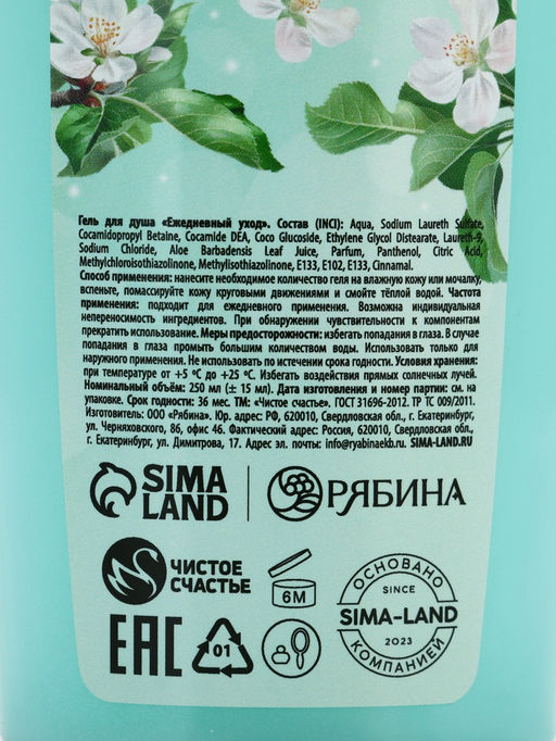 Подарочный набор Самой потрясающей тебе, гель для душа 250 мл и мочалка для тела, аромат яблока, Чистое счастье фото 7