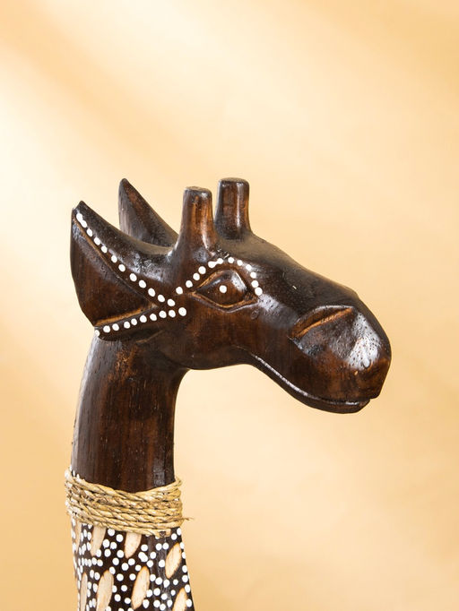 Фигура «Жираф», 25×13×40 см, бежево-коричневая, дерево