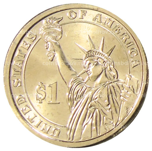 Монета 1 доллар 2012 года D США 23-й президент США Бенджамин Гаррисон