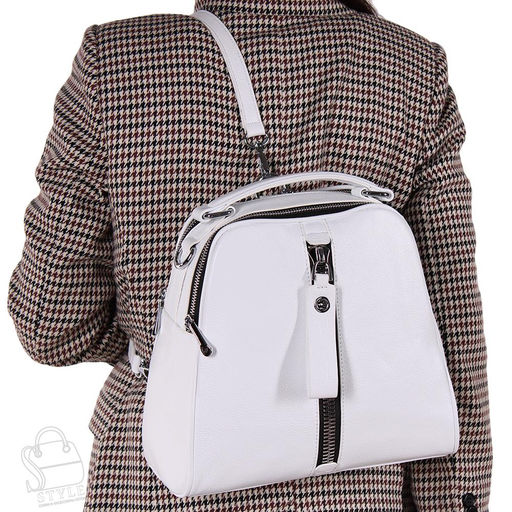 Рюкзак женский кожаный 99451 white Velina Fabbiano-Safenta/30 в Новосибирске