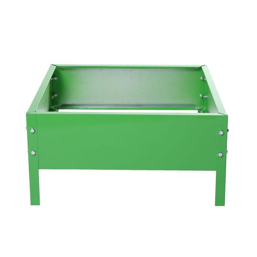 Клумба оцинкованная, 50×50×15 см, ярко-зелёная, Greengo