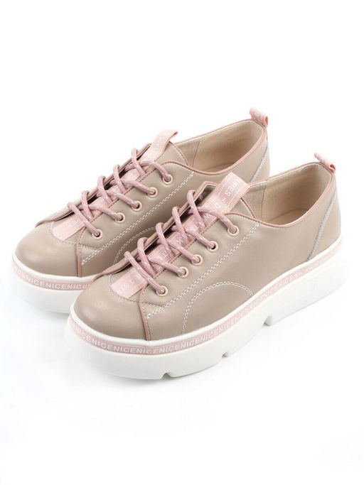 03-M27-24 BEIGE Полуботинки женские (натуральная кожа)