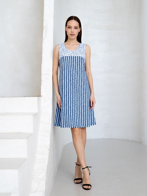 Сарафан хлопок 100%,сине-голубой - Binita фото 3