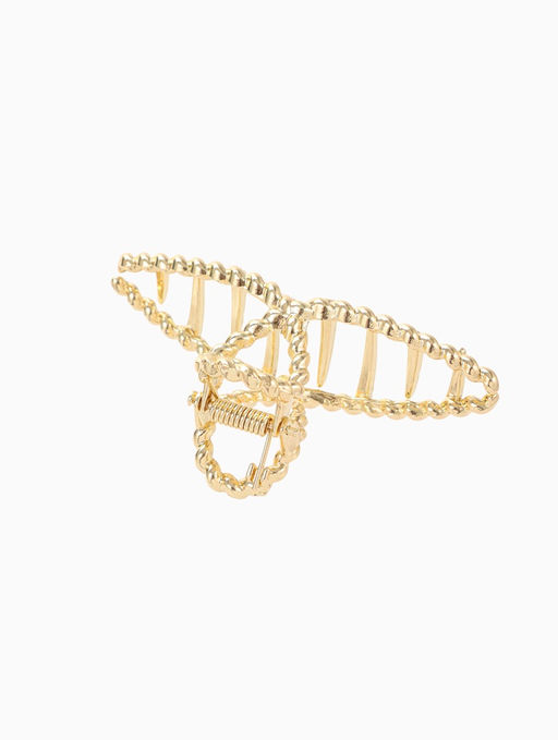 Цена за 2 шт. Крабик для волос «Валери», плетёная петелька, 7.5 см, золото