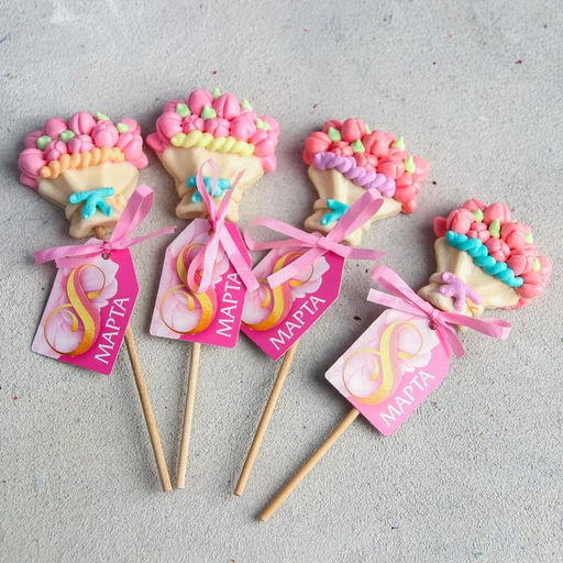 Леденец на палочке 8 марта, цветы, 30 г - Фабрика счастья фото 5