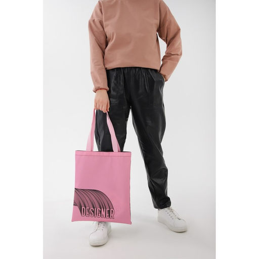 Сумка-шопер Дизайнер, без молнии, без подкладки, цвет розовый - Nazamok фото 8